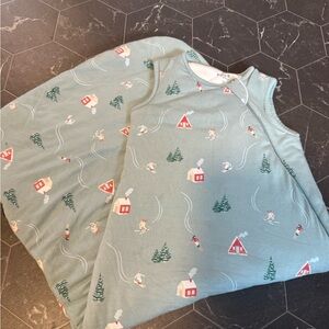 Kyte BABY Green Kids Pajamas with Ski Print